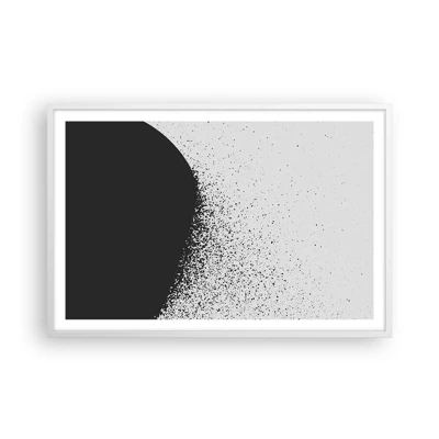 Plakat i hvid ramme - Partikelbevægelse - 91x61 cm