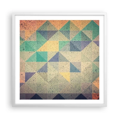Plakat i hvid ramme - Republikken trekanter - 60x60 cm