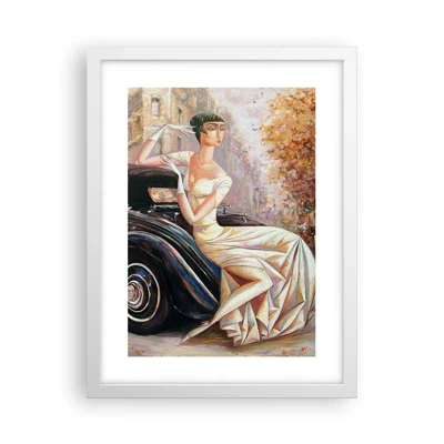 Plakat i hvid ramme - Retro elegance - 30x40 cm