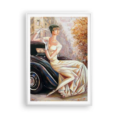 Plakat i hvid ramme - Retro elegance - 70x100 cm