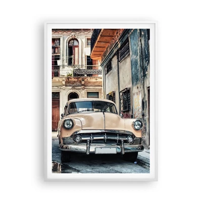 Plakat i hvid ramme - Siesta i Havana - 70x100 cm