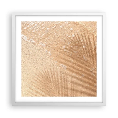 Plakat i hvid ramme - Skyggen af en varm sommer - 50x50 cm