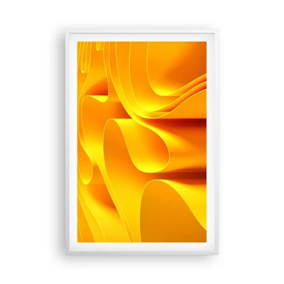 Plakat i hvid ramme - Som solens bølger - 61x91 cm