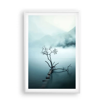 Plakat i hvid ramme - Ud af vand og tåge - 61x91 cm