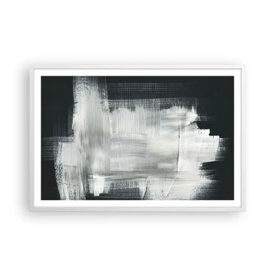 Plakat i hvid ramme - Vævet af det lodrette og det vandrette - 91x61 cm