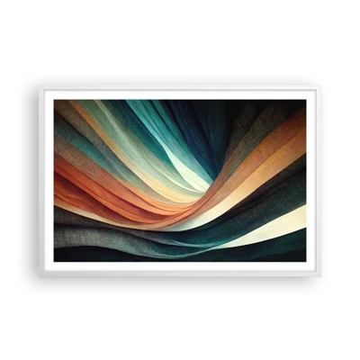 Plakat i hvid ramme - Vævet af farver - 91x61 cm