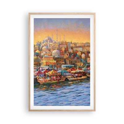 Plakat i ramme af lyst egetræ - En historie fra Istanbul - 61x91 cm