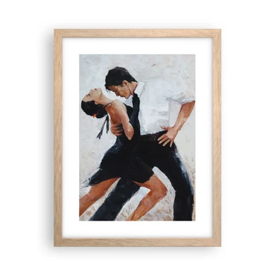 Plakat i ramme af lyst egetræ - Mine drømmes tango - 30x40 cm