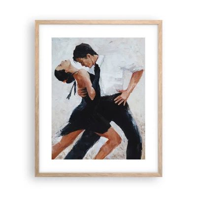 Plakat i ramme af lyst egetræ - Mine drømmes tango - 40x50 cm