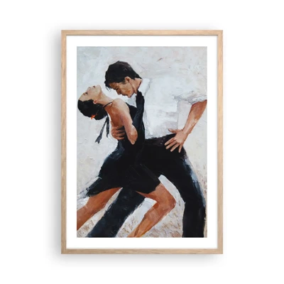 Plakat i ramme af lyst egetræ - Mine drømmes tango - 50x70 cm