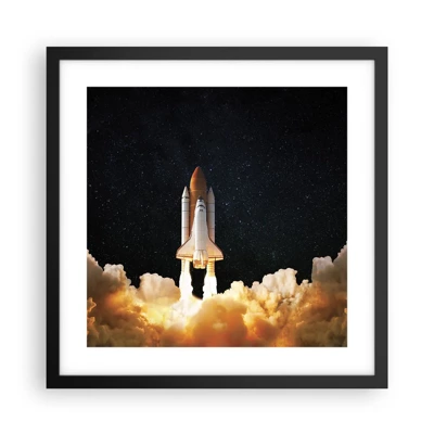 Plakat i sort ramme - Ad astra! - 40x40 cm