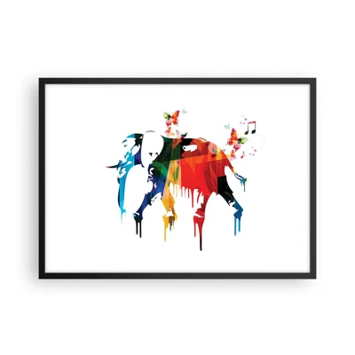 Plakat i sort ramme - Alle kan danse - 70x50 cm