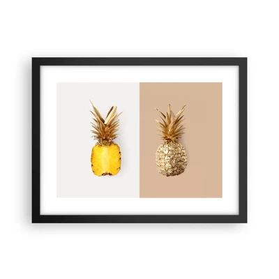 Plakat i sort ramme - Ananas til os - 40x30 cm