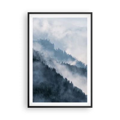 Plakat i sort ramme - Bjergenes mystik - 61x91 cm