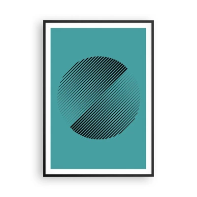 Plakat i sort ramme - Cirklen - en geometrisk variation - 70x100 cm