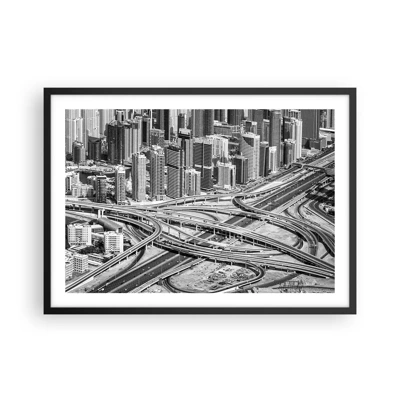 Plakat i sort ramme - Dubai - den umulige by - 70x50 cm