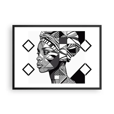 Plakat i sort ramme - Etnisk portræt - 70x50 cm