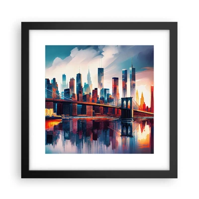 Plakat i sort ramme - Fænomenale New York - 30x30 cm