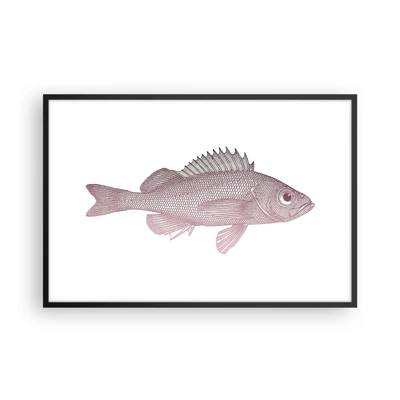 Plakat i sort ramme - Fisk med store øjne - 91x61 cm