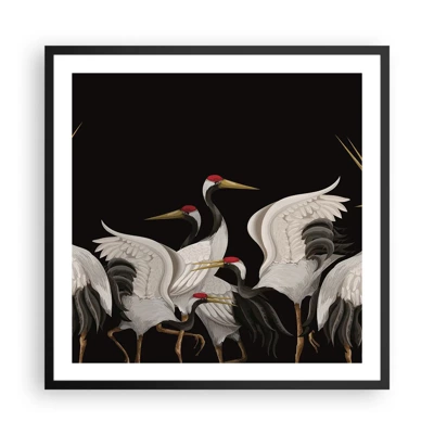 Plakat i sort ramme - Fugle anliggender - 60x60 cm