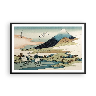 Plakat i sort ramme - I japansk ånd - 91x61 cm