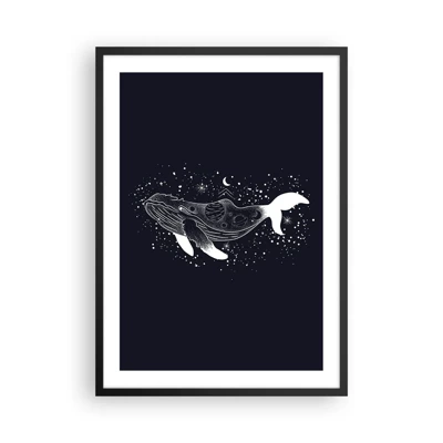 Plakat i sort ramme - I universets ocean - 50x70 cm