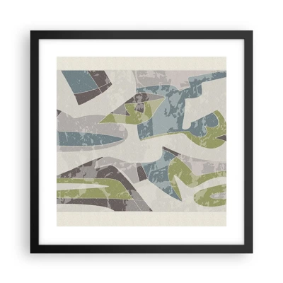 Plakat i sort ramme - Komposition bag glas - 40x40 cm