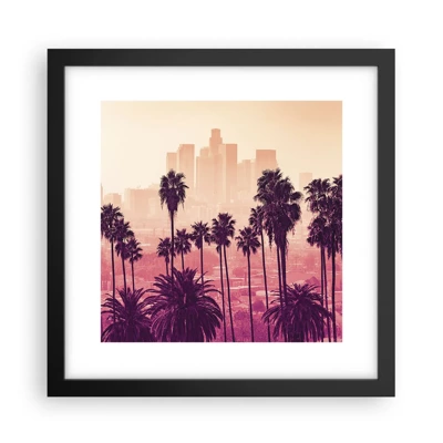 Plakat i sort ramme - Landskab i Californien - 30x30 cm