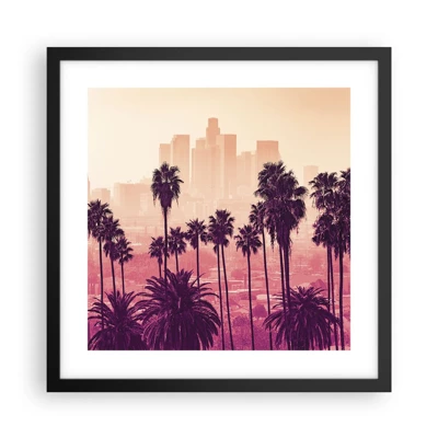 Plakat i sort ramme - Landskab i Californien - 40x40 cm