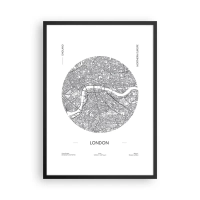 Plakat i sort ramme - Londons anatomi - 50x70 cm