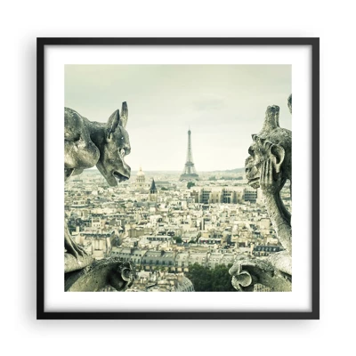 Plakat i sort ramme - Parisisk chat - 50x50 cm