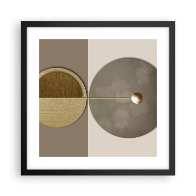 Plakat i sort ramme - Perfekt balance - 40x40 cm