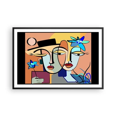 Plakat i sort ramme - Picassos randez vous - 91x61 cm