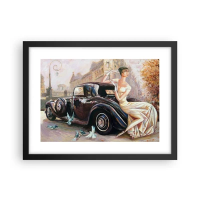 Plakat i sort ramme - Retro elegance - 40x30 cm