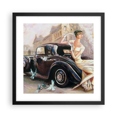 Plakat i sort ramme - Retro elegance - 40x40 cm