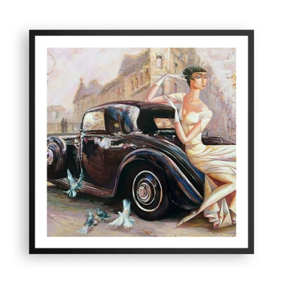 Plakat i sort ramme - Retro elegance - 60x60 cm