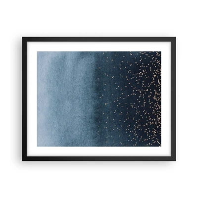 Plakat i sort ramme - Sammensætning - blå faser - 50x40 cm