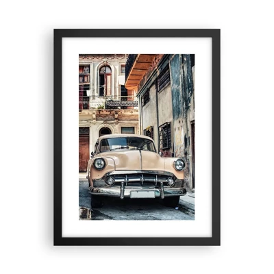 Plakat i sort ramme - Siesta i Havana - 30x40 cm