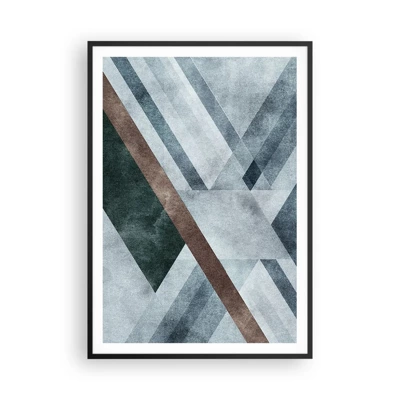 Plakat i sort ramme - Sofistikeret elegance i geometri - 70x100 cm