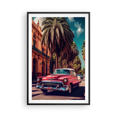 Plakat i sort ramme - Stadig i Havana - 61x91 cm