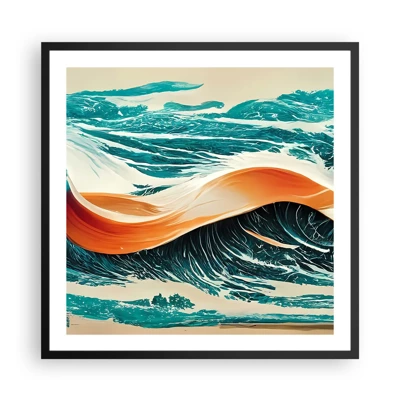 Plakat i sort ramme - Surferens drøm - 60x60 cm