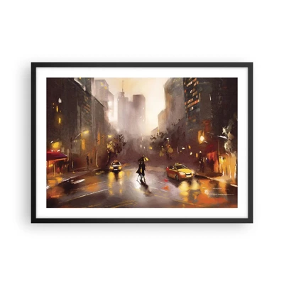 Plakat i sort ramme - Til New Yorks lys - 70x50 cm
