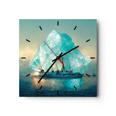 Vægur, Uret - Arktisk diamant - 40x40 cm