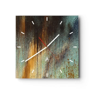 Vægur, Uret - En utilsigtet farverig komposition - 30x30 cm