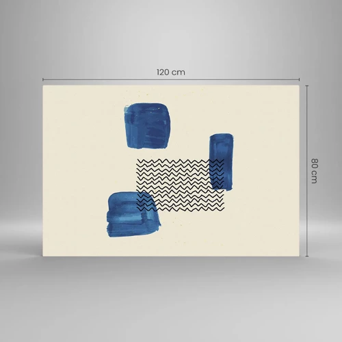 Billede på glas - Abstrakt kvartet - 120x80 cm