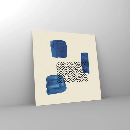 Billede på glas - Abstrakt kvartet - 30x30 cm