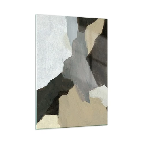Billede på glas - Abstraktion: afsked med det grå - 50x70 cm