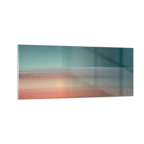 Billede på glas - Abstraktion: bølger af lys - 100x40 cm