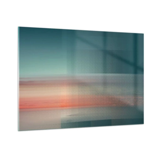 Billede på glas - Abstraktion: bølger af lys - 100x70 cm
