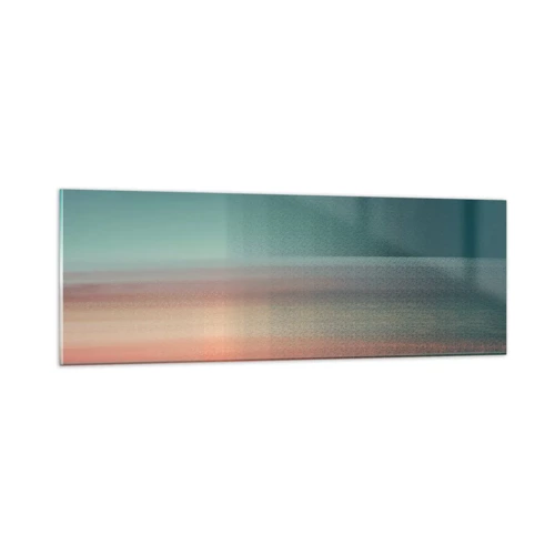 Billede på glas - Abstraktion: bølger af lys - 90x30 cm